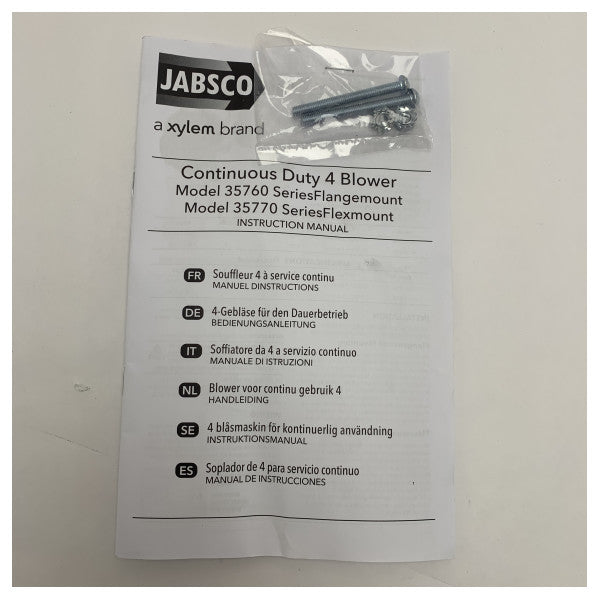 Jabsco 35770-0092 12V High performance blower for flex mounting 100 mm - 7.1M3/m