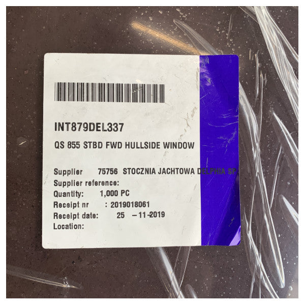 Quicksilver 855 Starboard Foran Skrog Side Indsats Vindue - 879DEL337