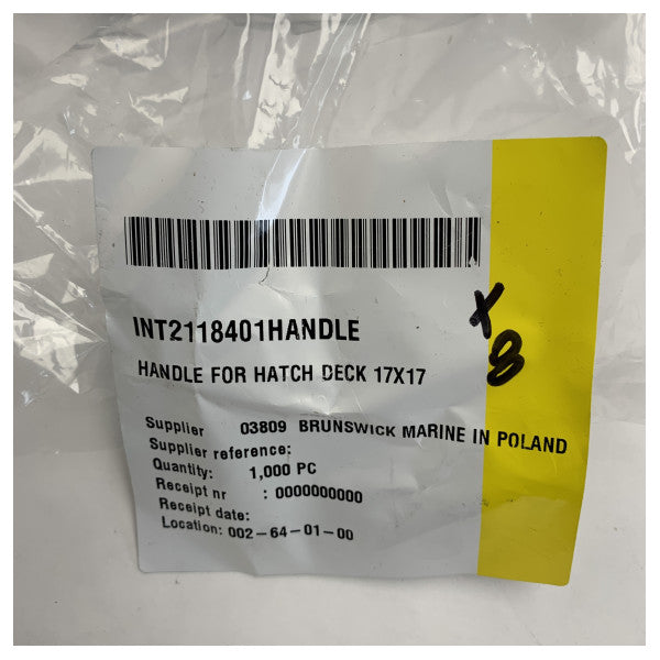 Poignée de fermeture de trappe de remplacement Bomar P2000-18-RA-IO Noir