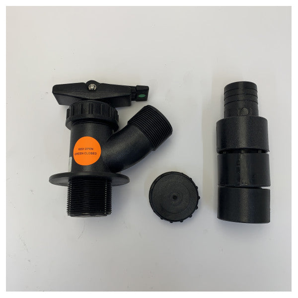 Flowtech Marine Y-Valve Seacock - 3/4 inch, 1 inch, 1 1/2 inch Multi-Size Hose Fitting