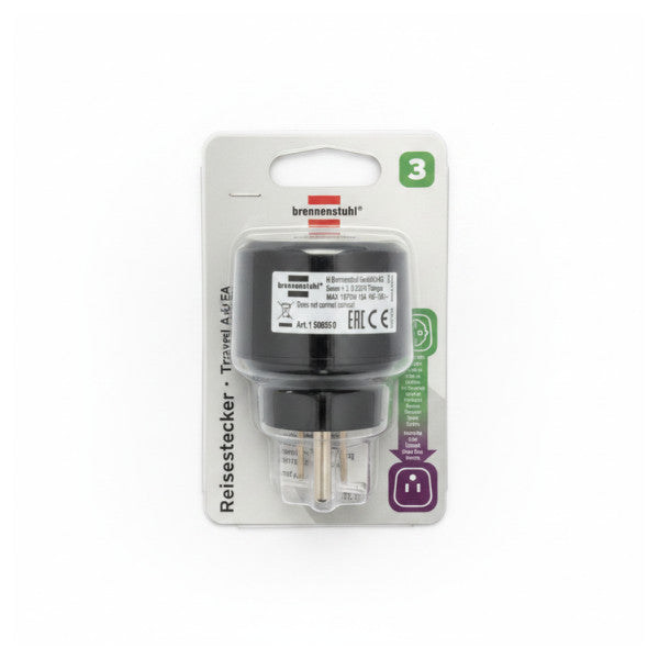 Adattatore da viaggio EU a USA - 95308 / 1 50855 0 - Convertitore da spina europea a spina USA