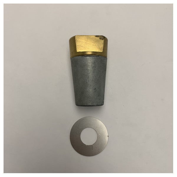 Kit d'anode de tube d'hélice en zinc Vetus avec boulon de verrouillage de 30 mm de diamètre - RA004