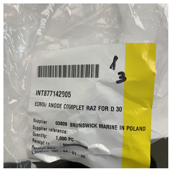 مجموعة أنود عمود المروحة من الزنك القديم مع قفل برغي 30 مم عمود - RA004