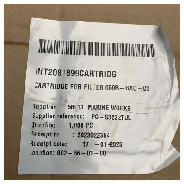 Marine Fuel Water Separator Cartridge S3232TUL kompatibel med Racor 660R filtre