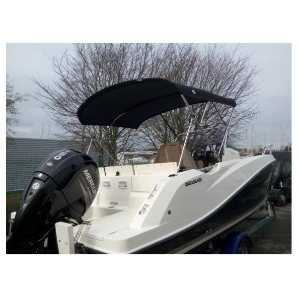 Bimini en acier inoxydable Original Quicksilver 595 avec toile noire - VK_QS595KO191