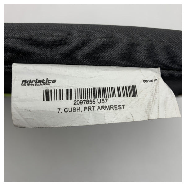 Uttern Armrest Cushion Antracite for D/T57 - Durable, Comfortable Boat Seating Accessory