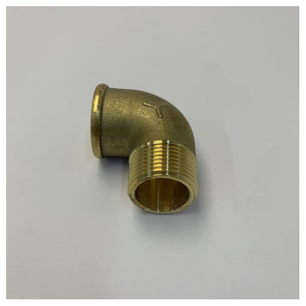 Maestrini 1 inch Chrome Brass 90 Degree Hose Tail Elbow Fitting - 7092F