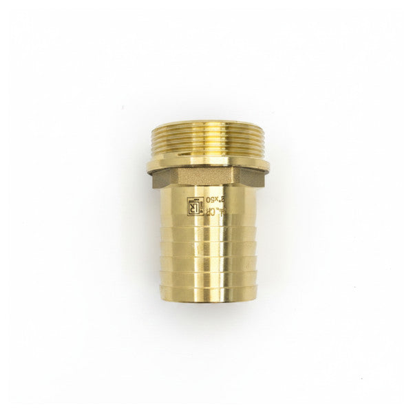 Maestrini DZR Brass Hose Tail Fitting 2inch Thread x 50mm Barb - 7156I