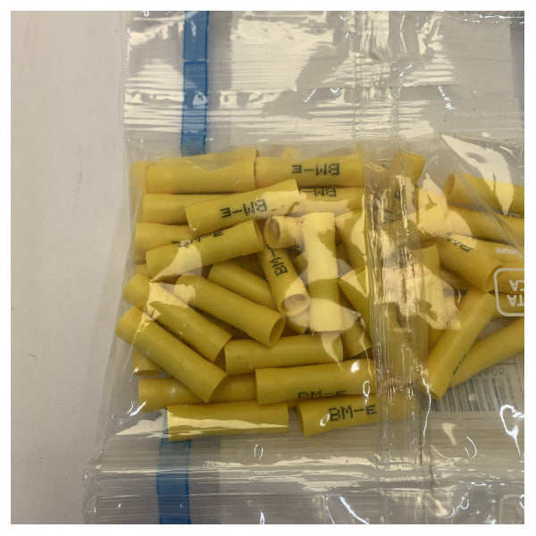 Isoleret elektrisk forbindelsesstykke 6/15 gul - ledningscrimpterminal 50 stk.