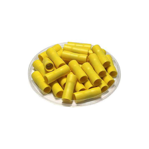 Bornes femelles à connexion rapide isolées jaunes 4-6 mm, 50 pièces
