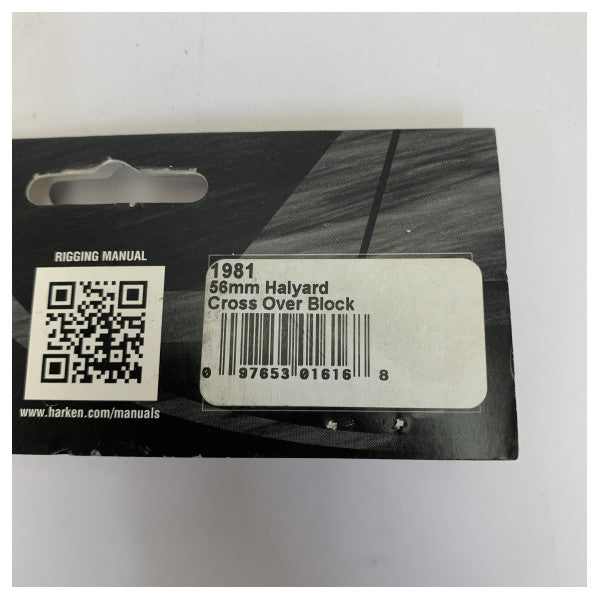 Harken 1981 56mm fallkryssblokk - yachtbeslag i rustfritt stål