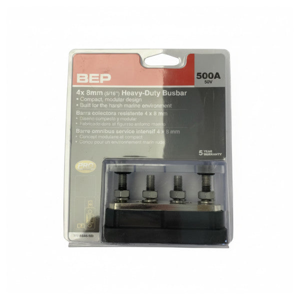 Uflex Ağır Hizmet Tipi Deniz Busbarı 500A 4xM8 Saplamalar - 777-BB4S-500
