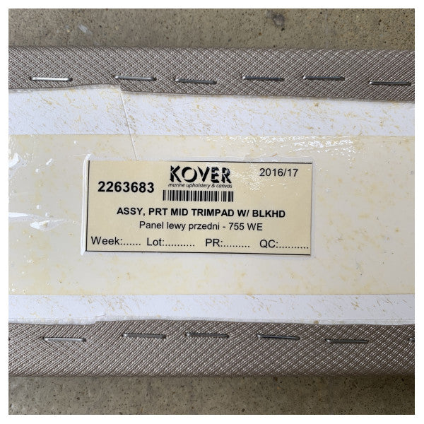 Panneau MID Trimpad du côté bâbord du Quicksilver Activ 755 Weekender avec cloison - 2263683