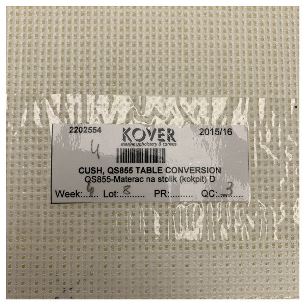 Quicksilver 855 table into bed conversion cushion white - 2202554