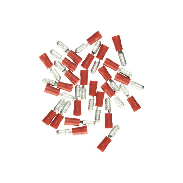 Eristetty Bullet-liitin punainen 1.5/4mm CIL.KON. M 1,5/4 RD 100 kpl