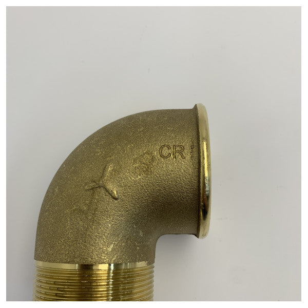 Maestrini 2 tommer forkromet messing 90-graders albuefitting - 7092I