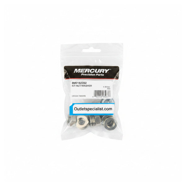 Mercury 8M0182202 Marine Hardware Mutter- und Unterlegscheiben-Set