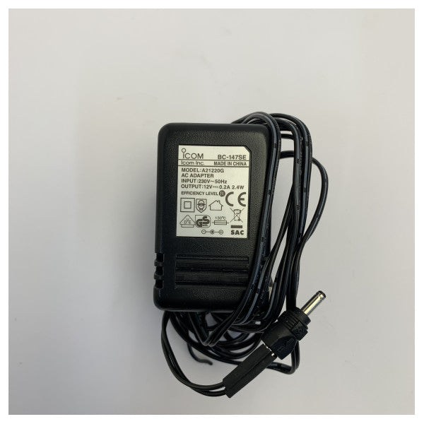 Icom BC-147SE Netzadapter - 220V-Ladegerät mit 2-poligem europäischem Stecker