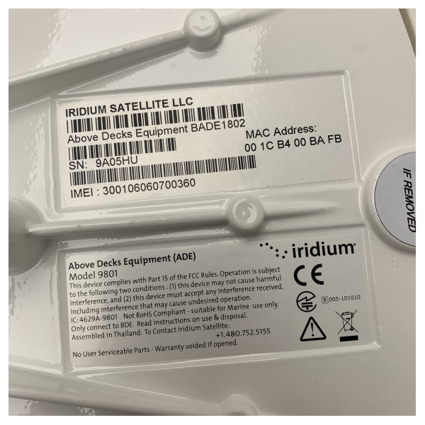 Іридієвий приймач на палубі типу BADE1802