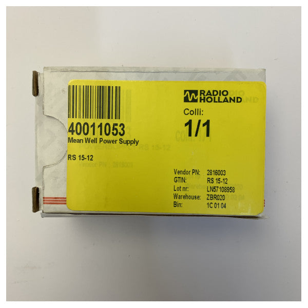 Alimentatore switching AC/DC Mean Well RS-15-12 12V 1,3A 15W