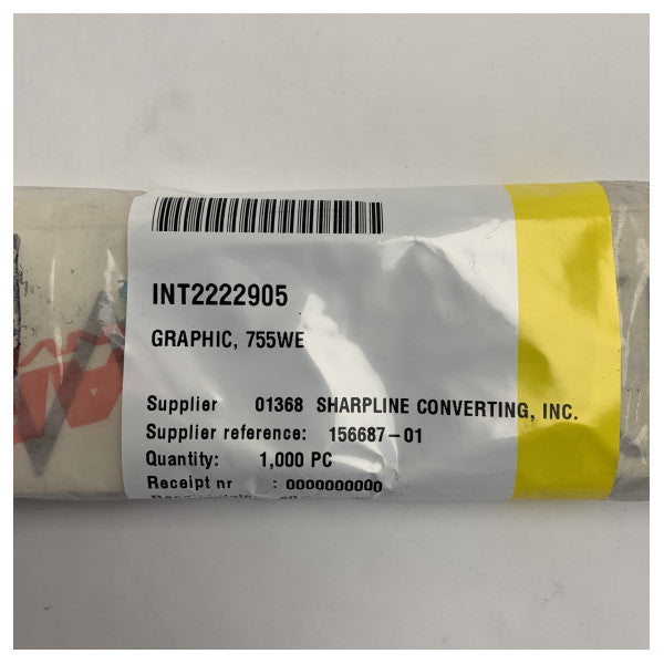 Autocollant original de bateau graphique pour Quicksilver 755 weekender 4,85 x 24,82 cm