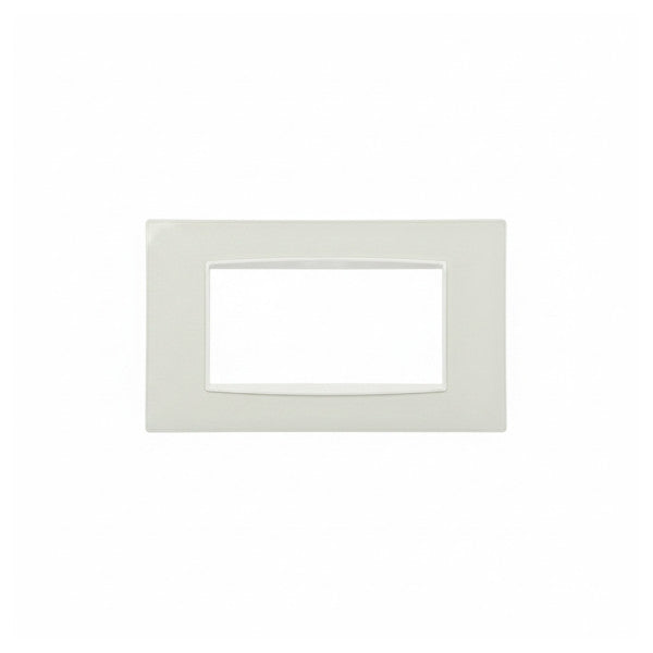 Vimar Eikon 4-Module Electrical Faceplate - White PVC Cover Plate 20654.B41