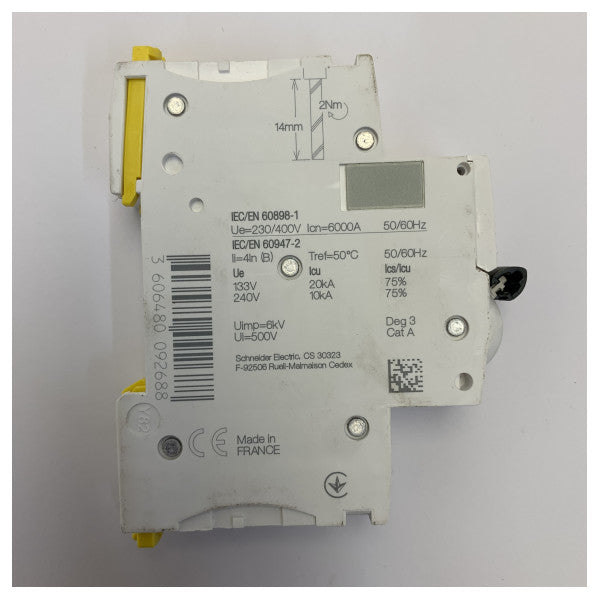 Schneider Electric Acti9 iC60N Circuit Breaker 2P B10A - A9F78210 Marine Grade