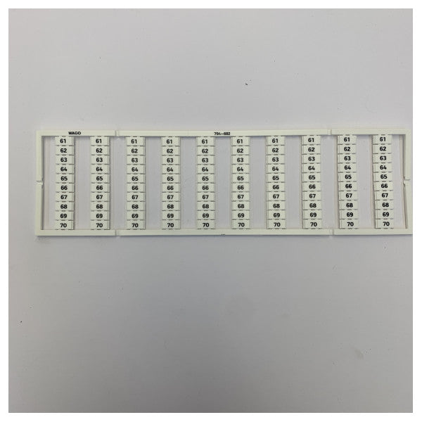 Wago 794-602 WMB Markierungskarte - Zahlen 1-50