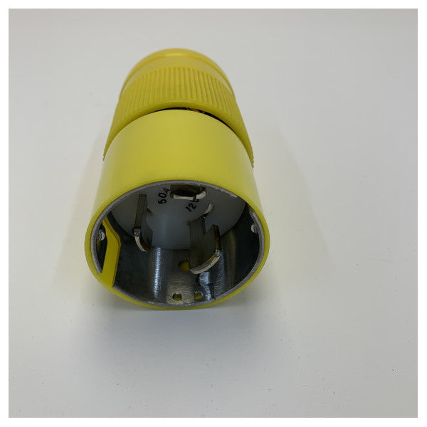 Marinco 6361CRN Marine Shore Power Connector - 50A 125V - Yellow Locking Plug
