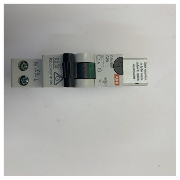 ABB DSN201E C20 A30 RCBO sklopka diferencijalne struje 20A 30mA