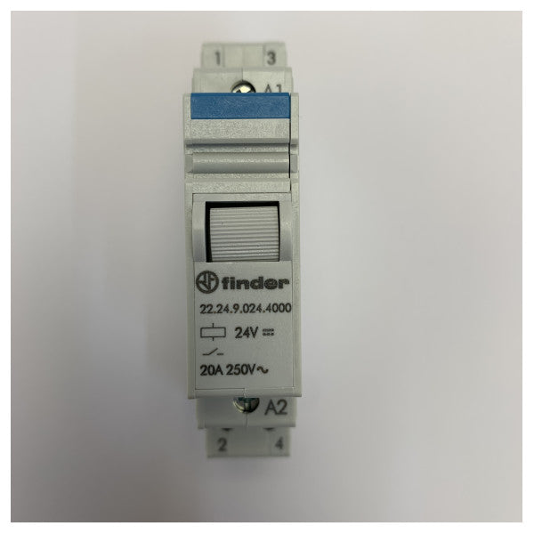 Finder 22.24.9.024.4000 Installation Relay 24V DC 20A - Marine Grade Contactor