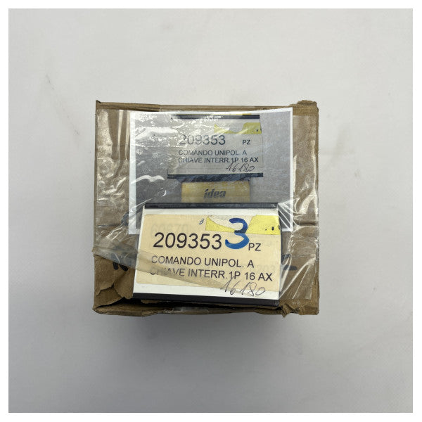 Vimar Interrupteur à clé 16A 250V pour systèmes électriques marins � Interrupteur de commande durable et résistant aux intempéries monté sur panneau