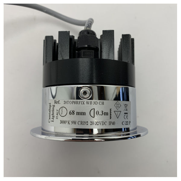 Cantalupi 20 TOP 8 R FIX ανοξείδωτο ατσάλινο μαύρο προβολέα κάτω φωτισμού