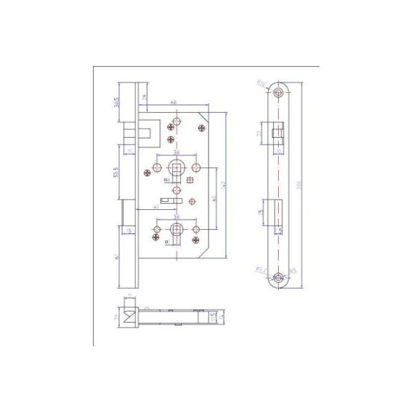 Yachtsupplier Marine indstikslås-sæt WC højre - Yacht Hardware 1102.0055