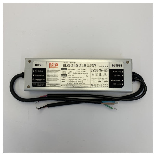 Driver LED Mean Well ELG-240-24B 240W 24V 10A alimentatore a tensione costante