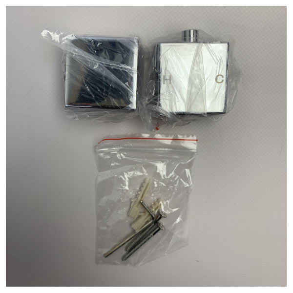 Wentworth Cube Square ikiz tekli termostatik duş bataryası sekmesi krom - 066483