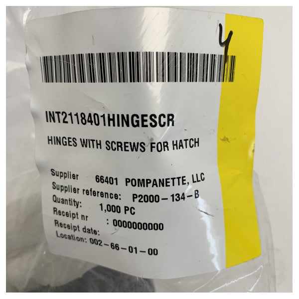 Charnière de hublot interne Bomar P2000-134-B noir revêtue