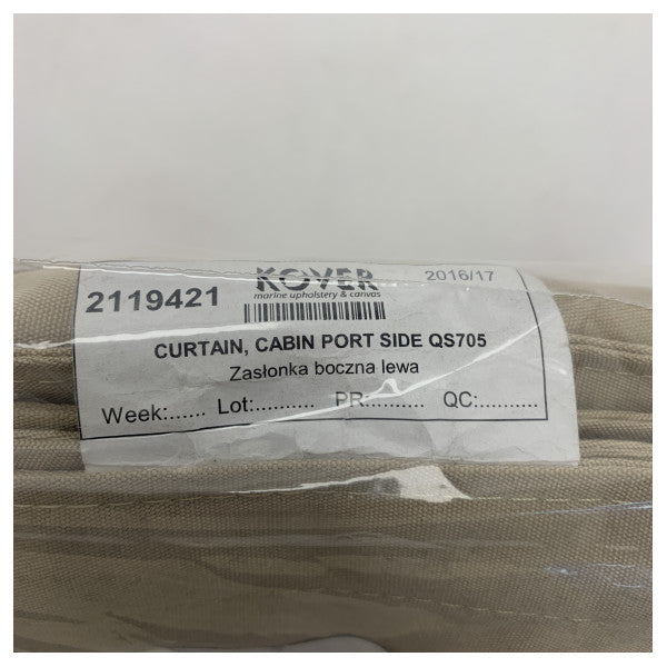 Rideau de cabine côté bâbord Quicksilver Active 705 Beige - 2119421