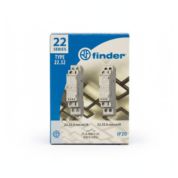 Finder 22.32.0.230.4320 Relais modulaire 230V AC 2 pôles 25A