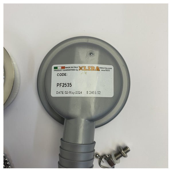 Barka PF2535 Ensemble de vidange pour évier marin - acier inoxydable 18/8 à profil bas