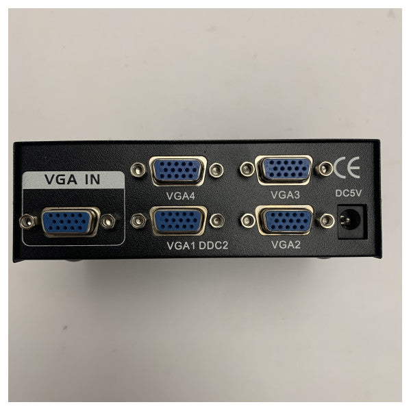 VGA Video Splitter 1 Input to 4 Outputs High Resolution 1600x1280 Display Splitter