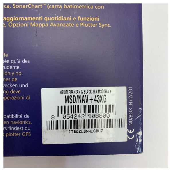 Navionics+ 43XG Mediterranean & Black Sea Marine Chart MicroSD/SD