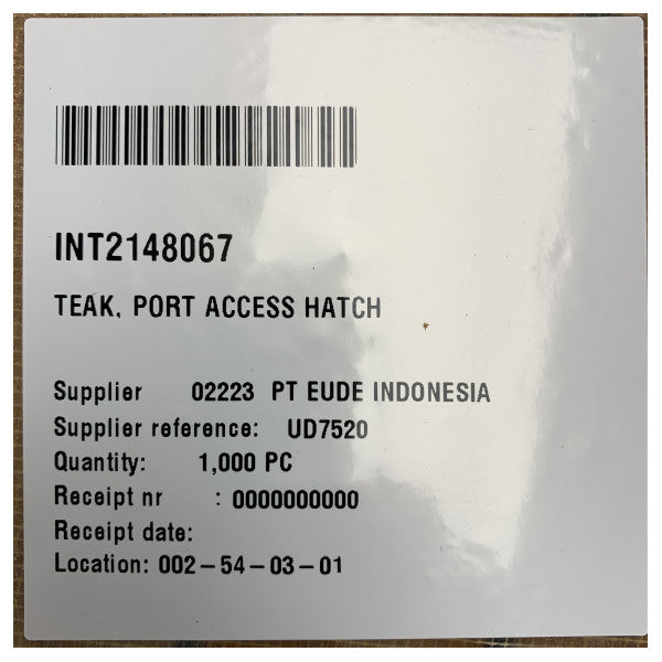 UD7520 Τεχνολογίας Teak Marine Access Hatch Αριστερή Πλευρά