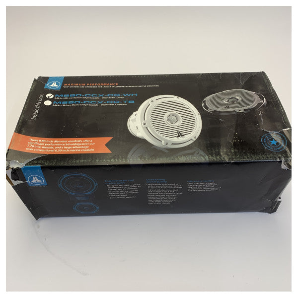 JL Audio M880-CCX-CG-WH marina koaxialhögtalarpar