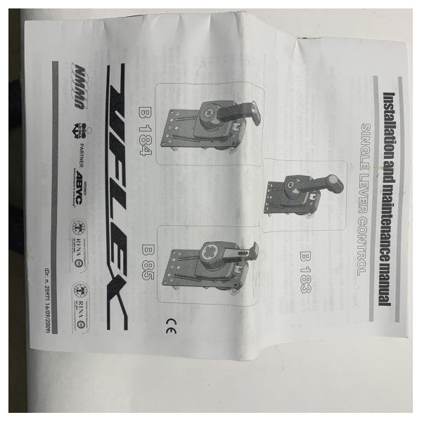 Uflex B310CH side mount motor kontroll med krom trim