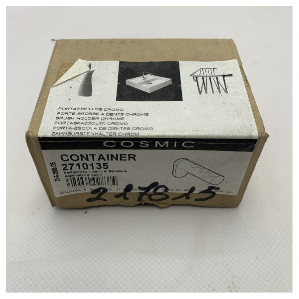 Cosmic Chrome Toothbrush Holder 2710135 - Organisateur de salle de bain en métal durable et résistant à la rouille pour les environnements marins et humides