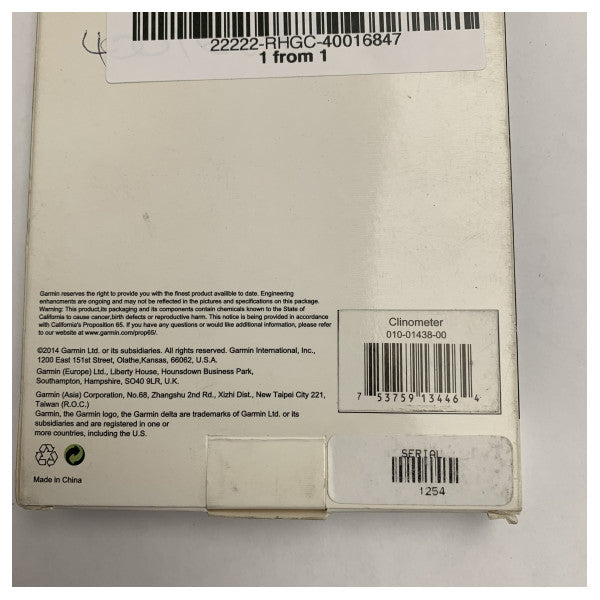 Clinomètre marin Garmin ��35�� pour un contrôle précis de l'angle de gîte et du Powertrim sur les bateaux