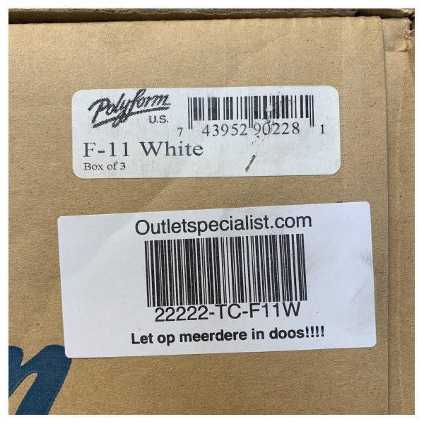 Polyform F11 白色頑丈フェンダー 145 x 60 cm