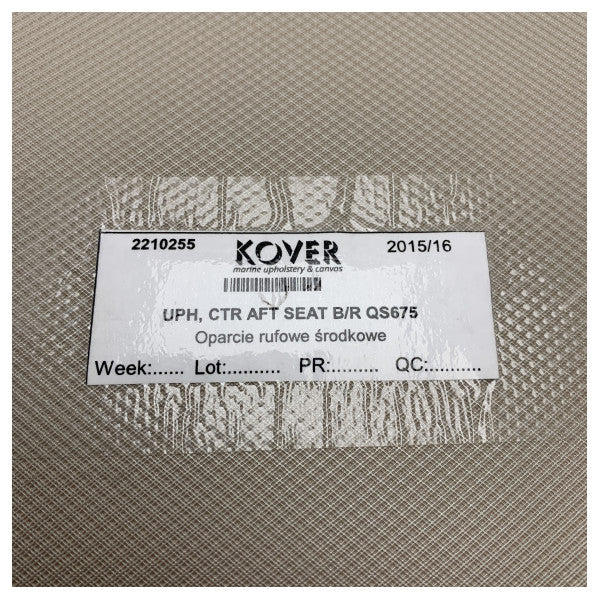 Quicksilver 675 Marine Console Backrest Seat Cushion brown - 2210255