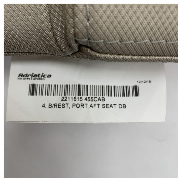 Quicksilver Activ 455 Cabin Port Side Aft Seat Backrest Cushion Brown - 2211615